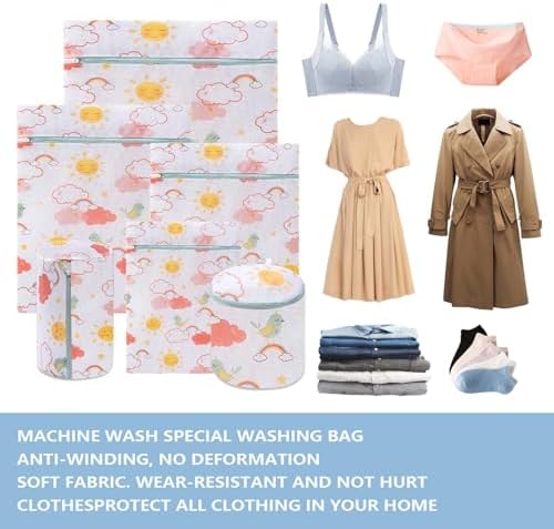 Mesh Laundry Bag Set with Zipper, 6 Sizes - Image 4