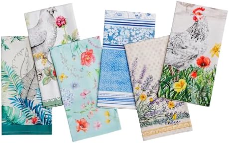 Maison d' Hermine Kitchen Towels Set of 6 Reusable 100% Cotton 27.50" x 20" by MaisondHermine