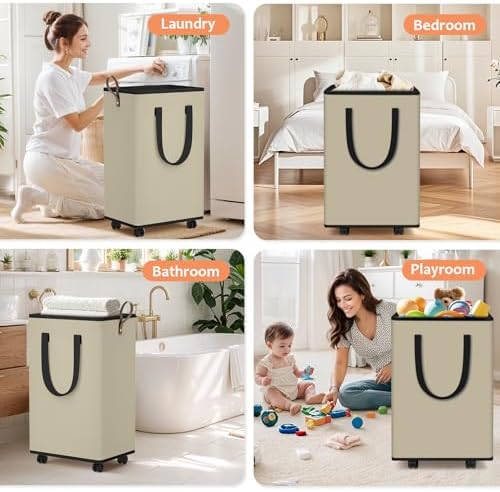 SpaceTrove Rolling Laundry Basket - Image 6