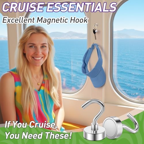 60 Pack Magnetic Hooks for Cruise Cabins 30lbs Heavy Duty Magnet - Image 4