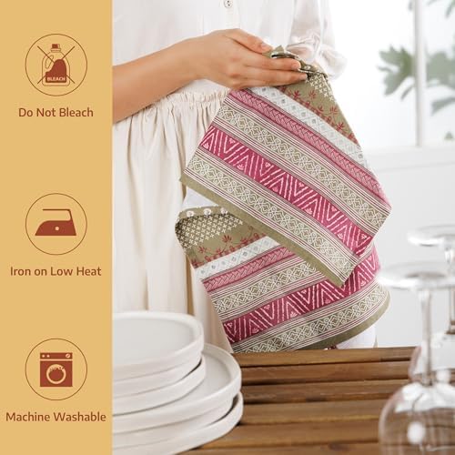 Maison d' Hermine Kitchen Towels Set of 2 Reusable 100% Cotton 27.50" x 20" - Image 5