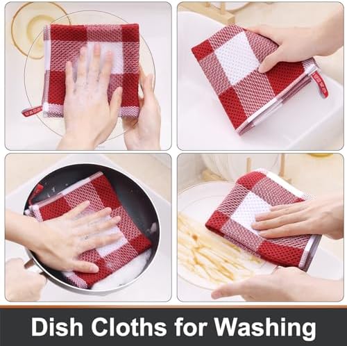 Mordimy Cotton Waffle Weave Dish Cloths, 6 Pack - Image 4