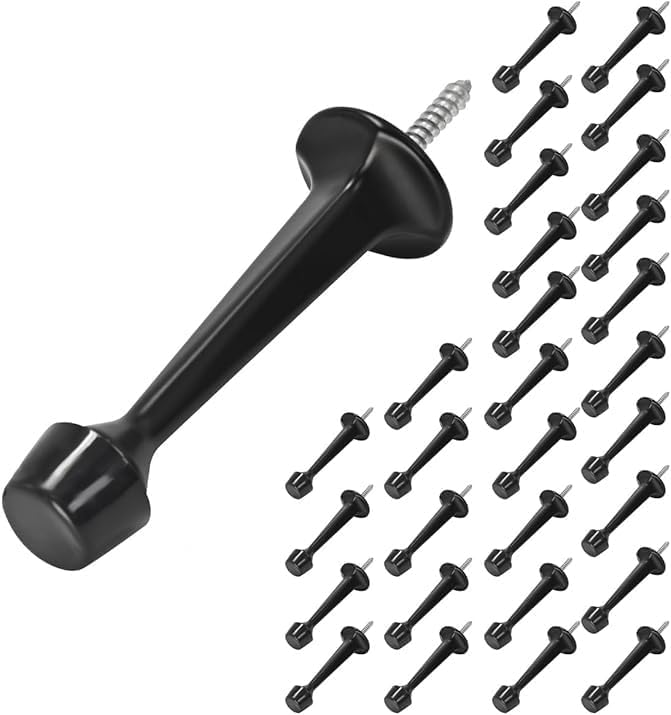 HOMOTEK 30Pack Heavy Duty Solid Rigid Door Stop by HOMOTEK
