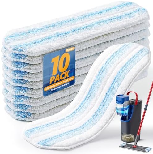 10 Pack Mop Replacement Pads for O Cedar H2pro Flat Mops, Mop Pads for O-Cedar by Unknown