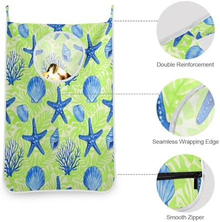 1PC Hanging Laundry Hamper Bag Over the Door Laundry Hamper Wall Hamper Large - Image 6
