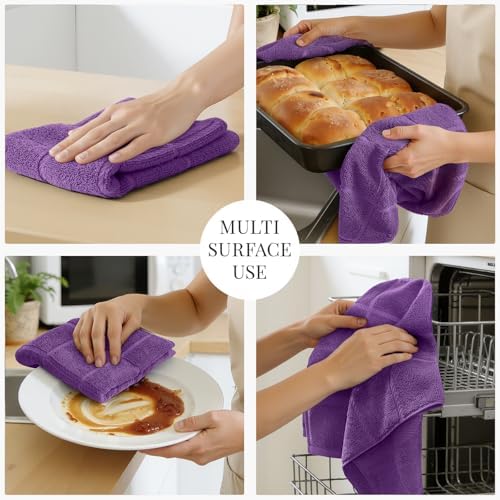 Homaxy 100% Cotton Kitchen Towels 18"x28", 4 Pack Dish Towels - Image 5