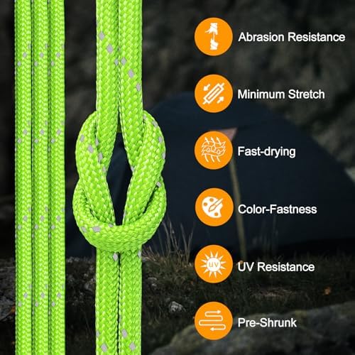 Reflective Paracord Rope 850Ib, 50/100/200/500/1000ft 4MM 11 Strand Parachute - Image 3
