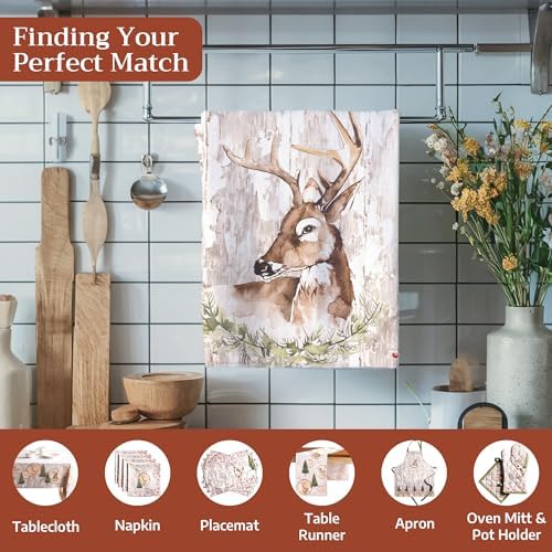 Maison d' Hermine Kitchen Towels Set of 3 Reusable 100% Cotton 27.50" x 20" - Image 4