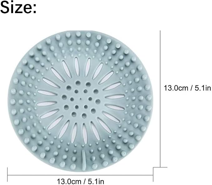 Shower Drain Hair Catcher, Bathroom Sink Drain Strainers, Durable Silicone Hair - Image 2