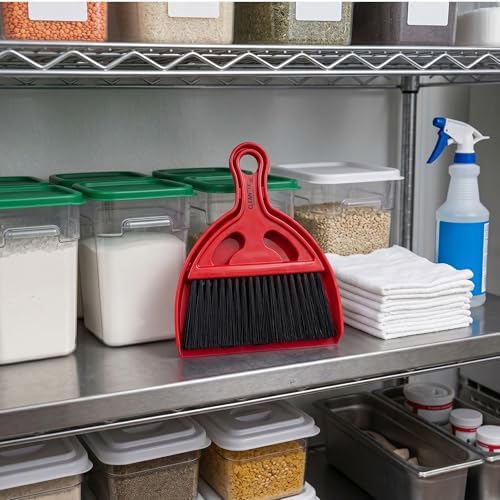 Restaurantware Red and Black Mini Dustpan and Brush Set, 10 Ct - Image 4