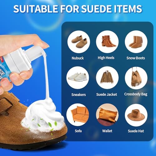 Jevvu Suede Shoe Cleaner, 6.76 fl oz Suede and Nubuck Cleaning Kit - Image 5