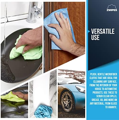 Zwipes 735 Microfiber Towel Cleaning Cloths, 12 Pack - Image 2