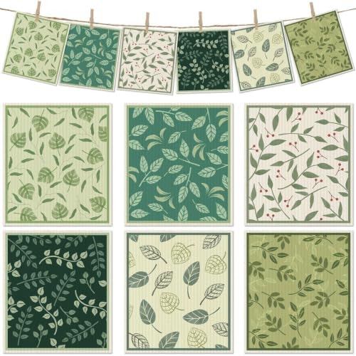 6 Pcs Swedish Paper Cloths for Kitchen, Reusable Paper Towels Washable by Revahope