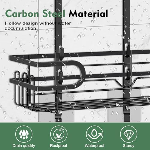 Shower Caddy Hanging, Over Head Shower Caddy Shower Storage Rack Basket - Image 3