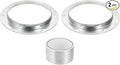 PATIKIL 2Pcs 6 Inch Duct Connector Flange, Metal Straight Pipe Exhaust Flange Duct Mounting Plate for Heating Cooling Ventilation HVAC System, Galvanize Steel