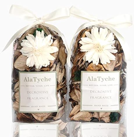 White Potpourri Bags, Vanilla Scented Decorative Bowl Filler by Alatyche