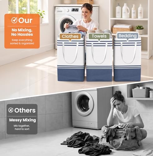 TranquilRelax 3-Pack Laundry Basket, Laundry Hamper - Image 6