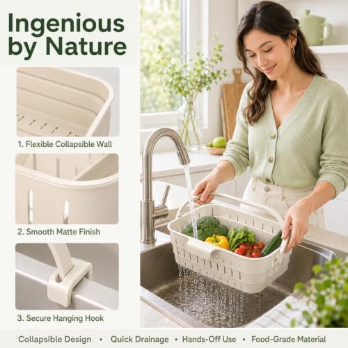 Foldable Hanging Sink Drain Basket Food Strainer 2026 Upgrade - Image 6
