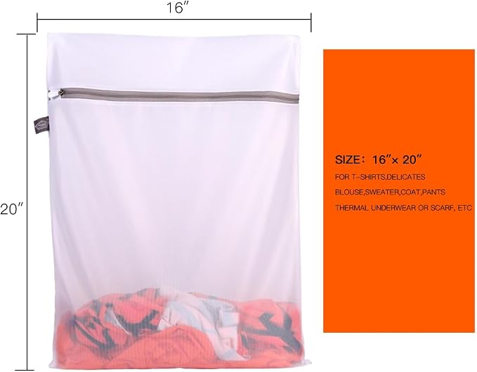 Kimmama Laundry Bag Mesh Wash Bags, Washing Machine Wash Bag - Image 2