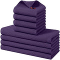 Homaxy 8 Pack 100% Cotton Kitchen Towels and Dishcloths Set by Homaxy