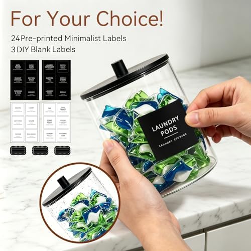 Amolliar Clear Acrylic Laundry Pods Container - Image 2