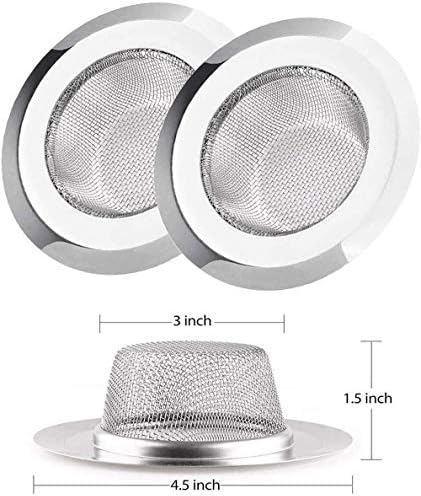 Sink Tub Strainer Screen Stainless Steel Fits 3"- 3 1/2" Drains - Image 5
