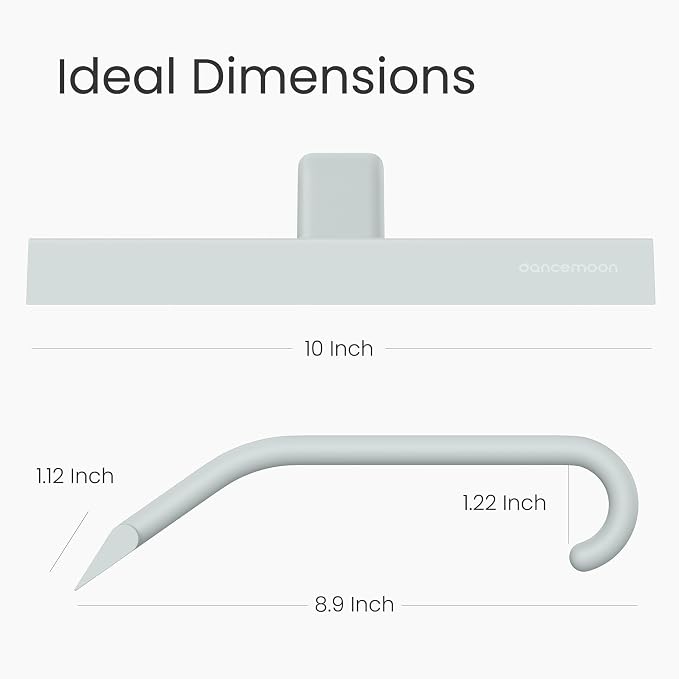 JustHang Shower Squeegee with Built-in Hook, 10-Inch Sage Green | Award-Winning - Image 7
