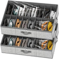homyfort 32 Pairs Shoe Organizer Under Bed, Underbed Shoe Storage Boxes Bins by homyfort