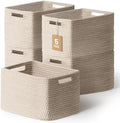 5 Pack Woven Storage Baskets, Decorative Storage Bins by YILOBI
