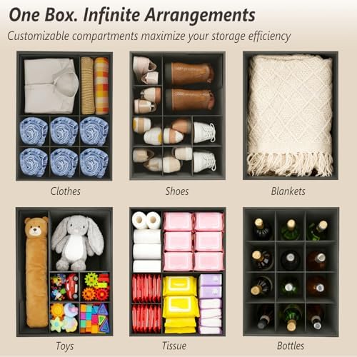 Adjustable Dividers Storage Ottoman Shoe Organizer Box - Image 5