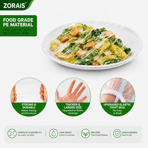200PCS Plastic Bowl Covers, 2 Sizes Bowl Covers - Image 3