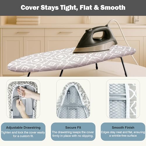 UniSimp Small Ironing Board Cover and Pad 12"x32" Small Iron Board Cover - Image 4