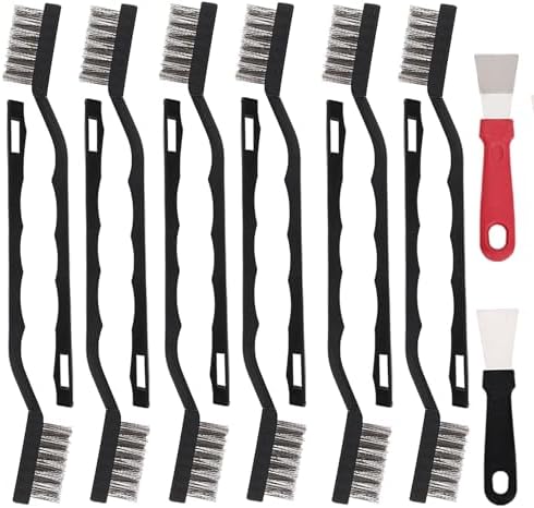 24 Pcs Mini Stainless Steel Wire Brush Set, Wire Scratch Brush by Unknown