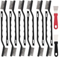 12 Pcs Mini Stainless Steel Wire Brush Set, Wire Scratch Brush by Unknown