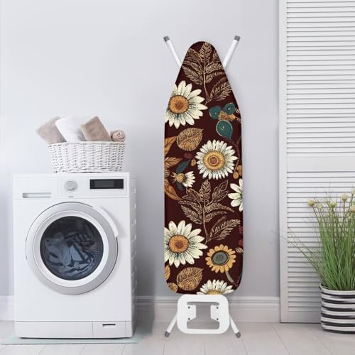 Daisy Print Ironing Board Cover Standard Size 15x54 Inch Iron Cover - Image 3