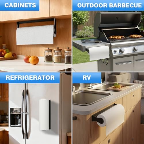 Paper Towel Holder Under Cabinet, Wall Mount, Adhesive or Screw - Image 4