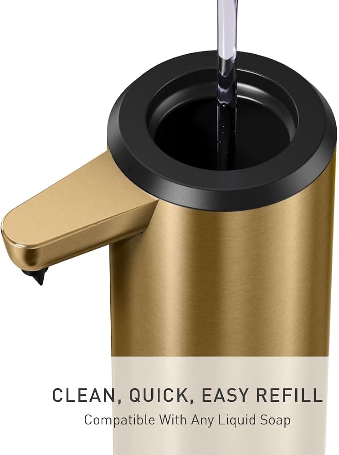 simplehuman Liquid Sensor Pump, 9 oz Automatic Soap Dispenser - Image 4