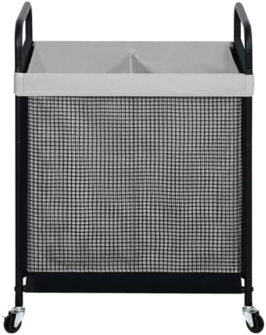 STO STO Laundry Hamper 2 Section, 100L Rolling Laundry Sorter Cart by STOSTO