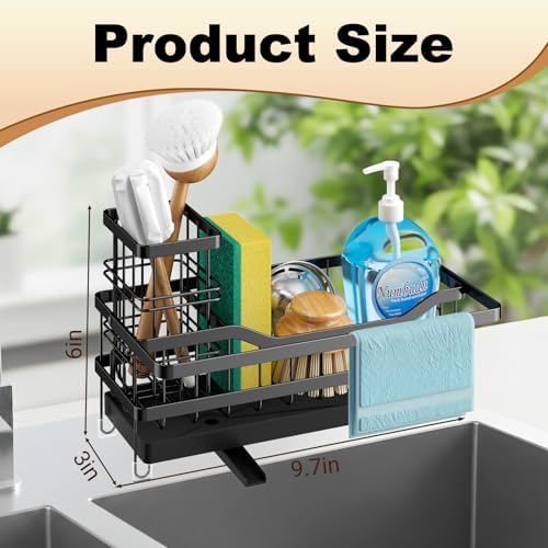 Sponge Holder for Kitchen Sink, Self-draining Sink Organizer - Image 3