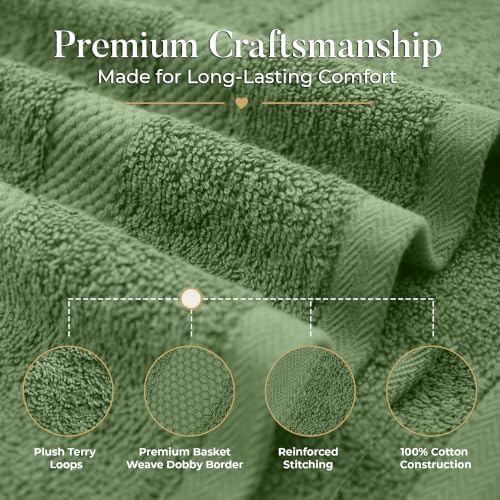 DAN RIVER 600 GSM Cotton Large Bath Towels Set of 4, 27 x 54 Inches - Image 5