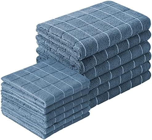Puomue Microfiber Kitchen Towels and Dishcloths Set, 26 x 18 Inch and 12 x 12 by Puomue