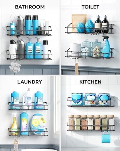 Nieifi Shower Caddy Adhesive, Shower Shelves, Shampoo Holder - Image 7