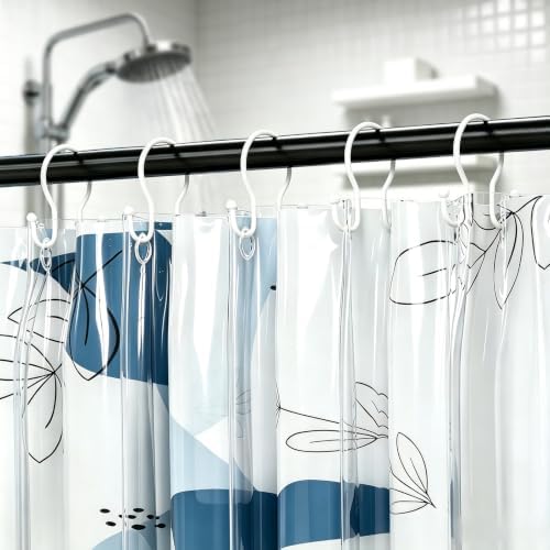 OEH Shower Curtain Hooks, Metal Shower Curtain Hangers, Double Hook Shower - Image 7