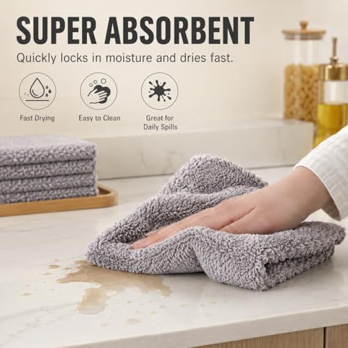 10Pack Microfiber DishCloths, Reusable Dishwashing, Lint Free, Quick Dry Towel - Image 7