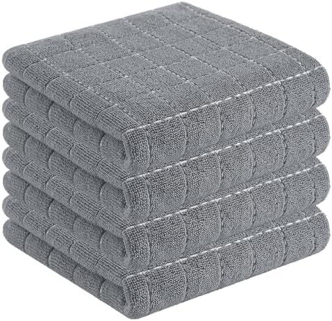 Homaxy 100% Cotton Terry Kitchen Towels, 4 Pack by Homaxy