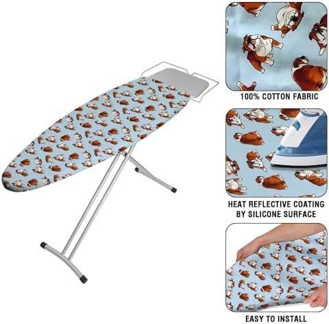 WIRESTER 15x54 Inch Ironing Board Cover, Silicone Coating, Replacement Iron - Image 4