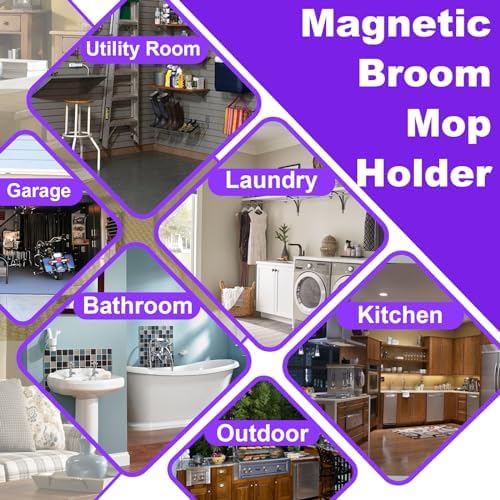 Heavy Duty Magnetic Mop Broom Holder - Image 6