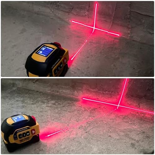 Laser Tape Measure 3 in 1 with Laser Level Crosshairs |196ft/60m LCD - Image 4
