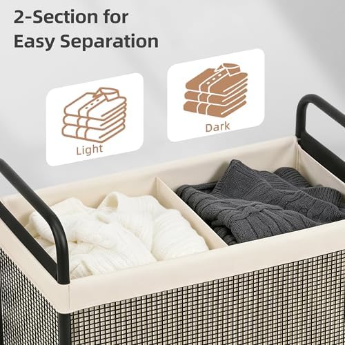 STORAGE MANIAC Rolling Laundry Hamper - Image 6