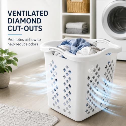 Laundry Basket 2 Pack 2 Bushel Plastic - Image 5